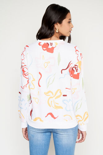 White Floral Jumper, White, image 6